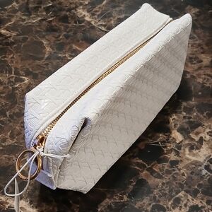 Tory Burch Faux Leather Cosmetic/Make-Up Pouch/Bag